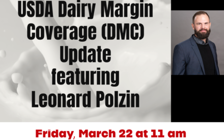 Extension will host a USDA Dairy Margin Coverage (DMC) program update